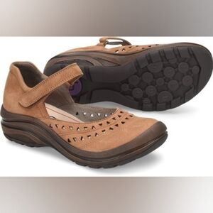 Bionica Matia Brown Leather Mary Jane Flats Shoes Women’s Size 11M